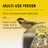 Heath S-8: Bell Seed Cake Metal Bird Feeder (Holds 1 Standard Bell Seed Cake)