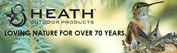 Heath Outdoor Products: Loving Nature for over 70 years with hummingbird in nest with babies